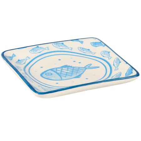 Blue Fish Vanity Tray - Stoneware