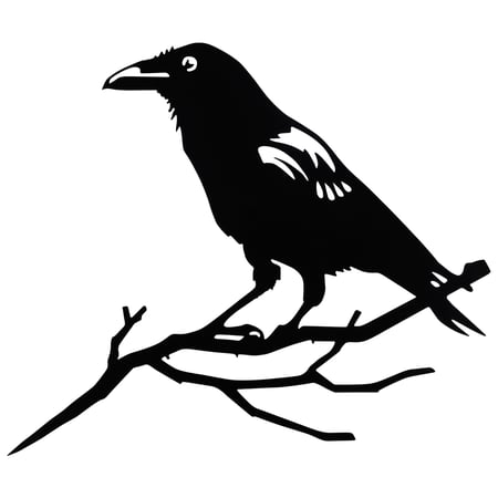 Raven Metal Outdoor Art - Metal