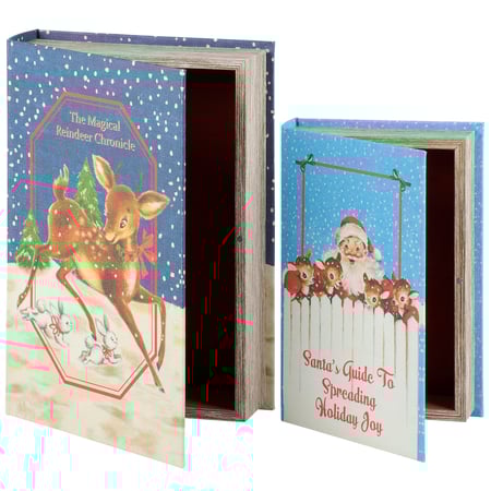 Magical Reindeer Chronicle Book Box Set - Wood, Canvas, Velvet, Metal, Magnet