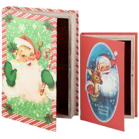 Santa's Secret Recipes Book Box Set - Wood, Canvas, Velvet, Metal, Magnet