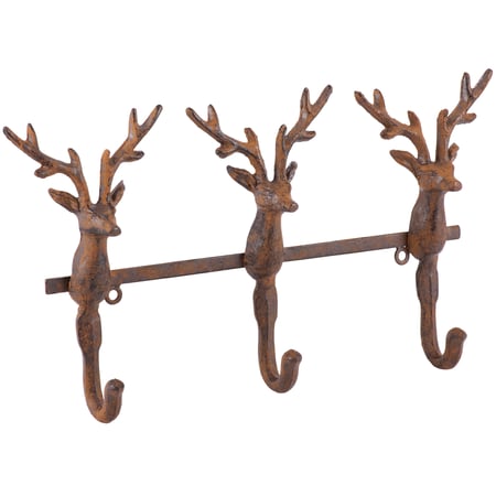 Deer Heads Hook Board - Metal