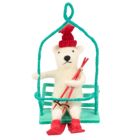 Ski Lift Bear Critter - Felt, Foam, Plastic