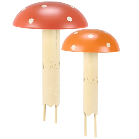 Mushrooms Stake Set - Metal
