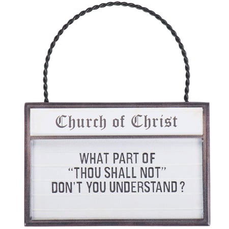 Thou Shall Not Ornament - Metal, Wire