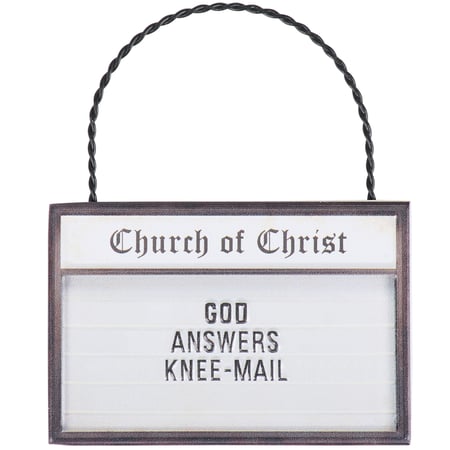 God Answers KneeMail Ornament - Metal, Wire