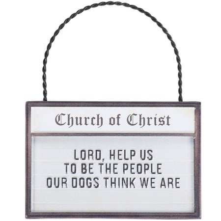 Lord Help Us Ornament - Metal, Wire