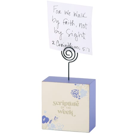 Scripture Of The Week Photo Block - Wood, Wire