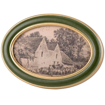 Cottage Farm Framed Art - Wood, Paper