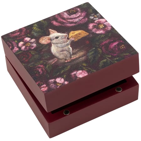 More Than Cheese Hinged Box - Wood, Metal, Magnet