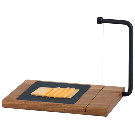 Cheese Slate Cutting Board - Wood, Slate, Metal