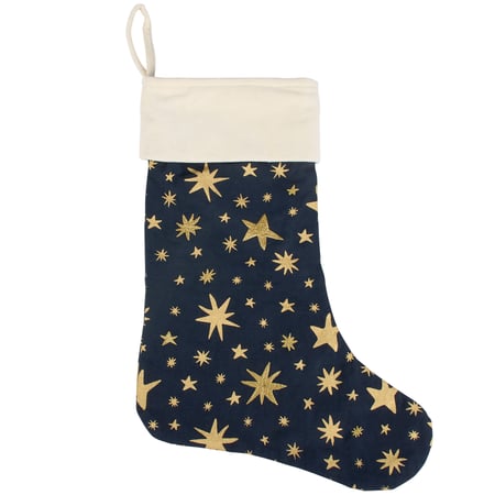 Starry Night Stocking - Cotton, Velvet