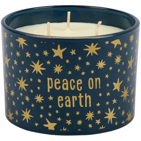 Peace On Earth Candle - Soy Wax, Glass, Cotton