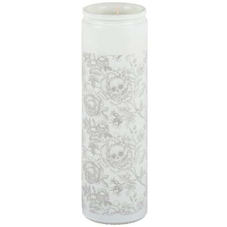 Rose Skull Flower Candle - Soy Wax, Glass, Cotton