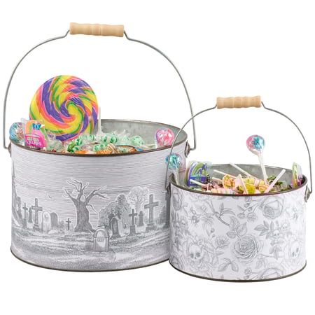 Graveyard Bucket Set - Metal, Paper, Wood