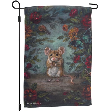 Field Mouse Garden Flag - Polyester