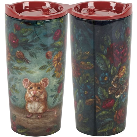 Field Mouse Coffee Tumbler - Stainless Steel, Plastic