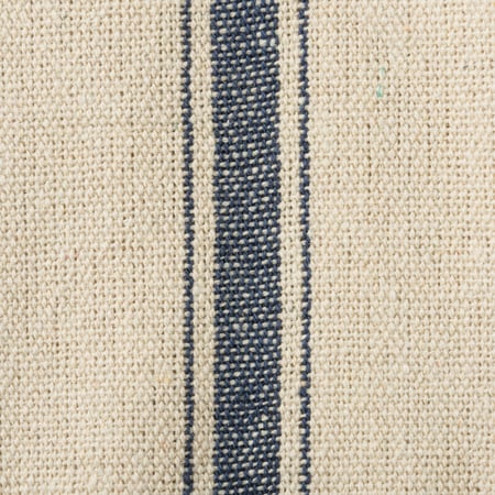 Blue 3 Stripe Cream Fabric - Cotton