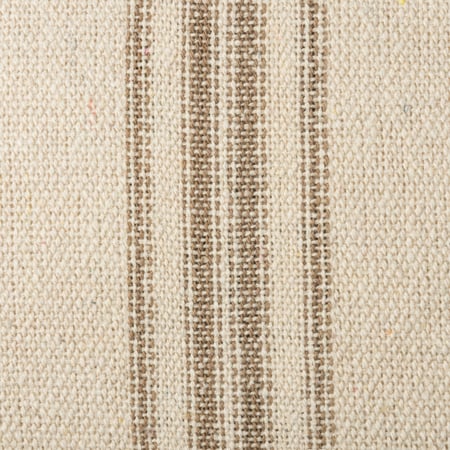 Tan 12 Stripe Cream Fabric - Cotton