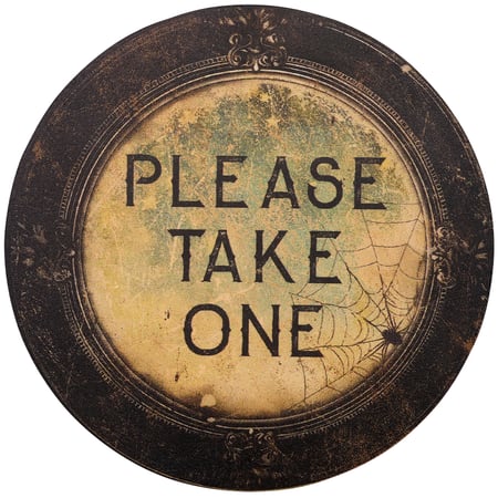 Please Take One Ornament - Wood, Metal