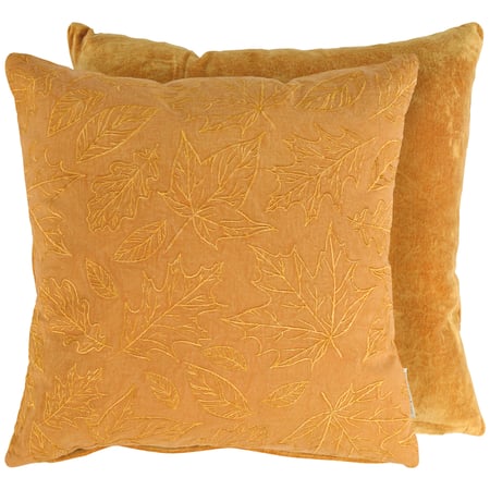 Gold Leaf Pillow - Linen, Velvet, Zipper