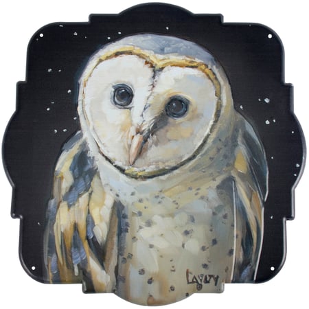 Night Barn Owl Wall Decor - Metal