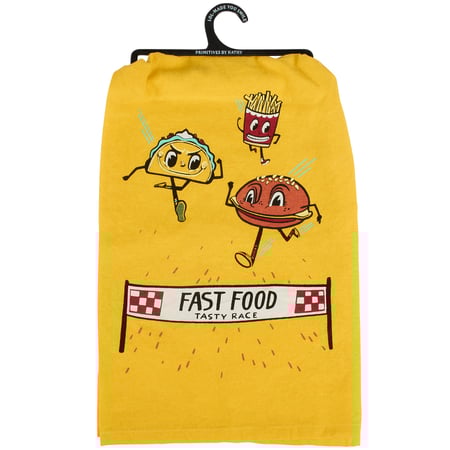Fast Food Tasty Race Kitchen Towel - Cotton