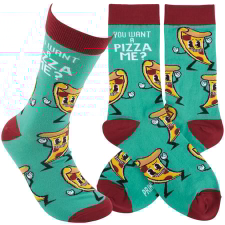 You Want A Pizza Me? Socks - Cotton, Nylon, Spandex