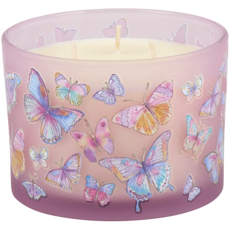 Butterflies Candle - Soy Wax, Glass, Cotton