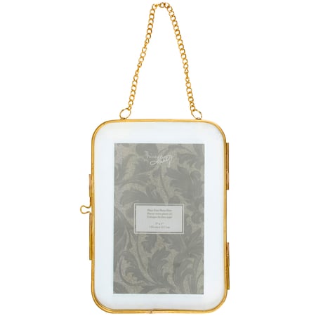 Floating Gold Photo Frame - Metal, Glass