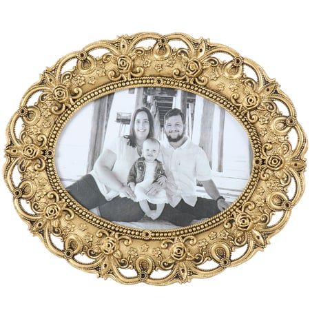 Cottage Rose Photo Frame - Metal, Glass