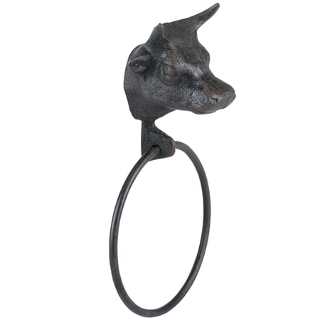 Bull's Head Towel Ring - Metal