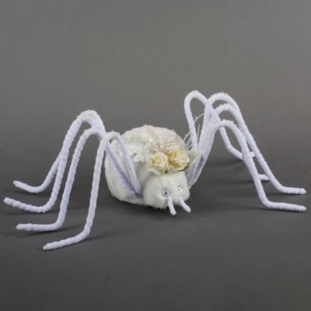 Flower Ghost Spider - Foam, Fabric, Metal, Plastic, Glitter