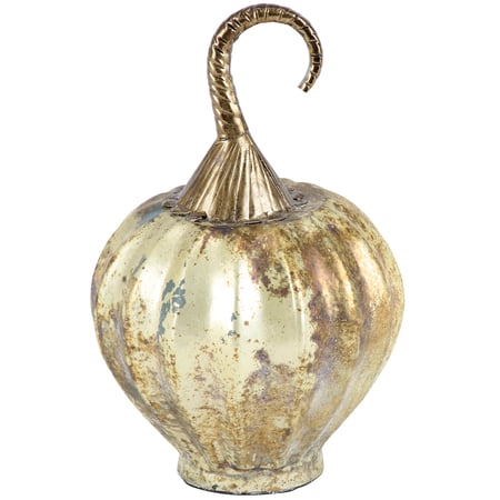 Glass Rustic Metallic Pumpkin - Glass, Metal