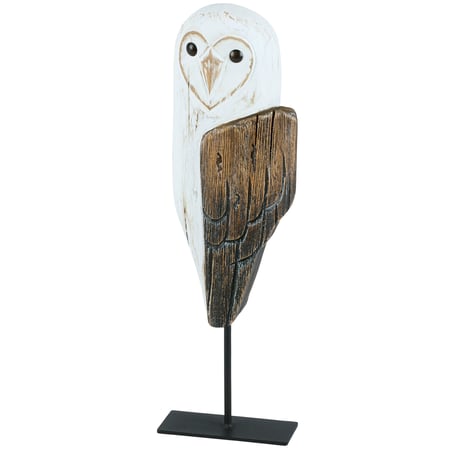 Barn Owl Sitter - Wood, Metal