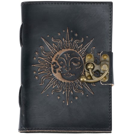 Mystic Sun Journal - Leather, Paper, Metal