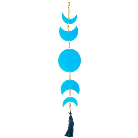 Moon Phases Hanging Decor - Metal, Acrylic, Cotton