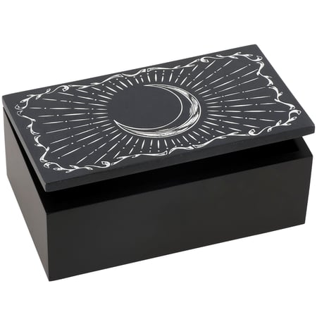 Moon Burst Hinged Box - Wood, Metal