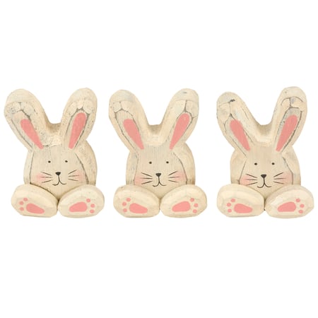 Bunny Friends Chunky Sitter Set - Wood