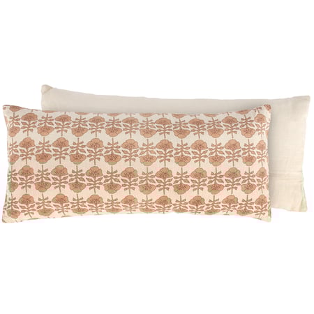 Floral Bolster Pillow - Cotton, Zipper