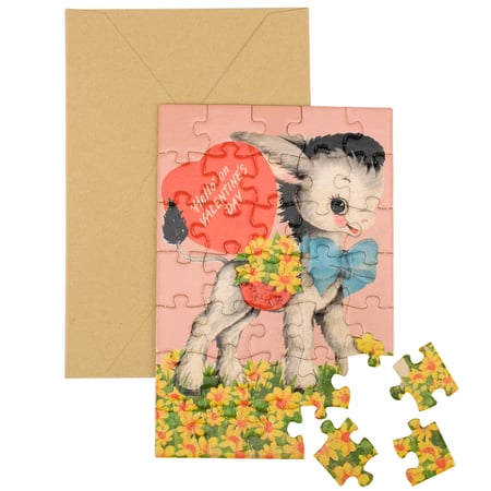Hello On Valentine's Day Puzzle Card - Paper