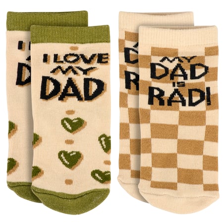 My Dad Is Rad Baby Sock Set - Cotton, Nylon, Spandex