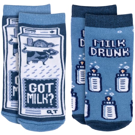 Got Milk Baby Sock Set - Cotton, Nylon, Spandex