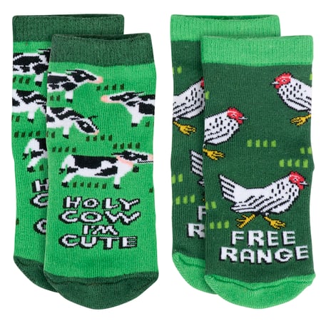 Free Range Baby Sock Set - Cotton, Nylon, Spandex