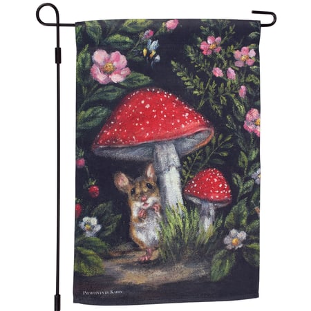 Woodland Mouse Garden Flag - Polyester