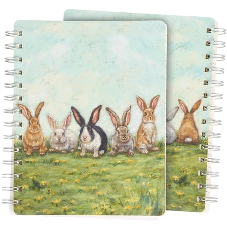 Bunny Friends Spiral Notebook - Paper, Metal