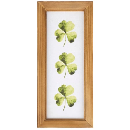 Shamrocks Framed Wall Art - Wood, Canvas