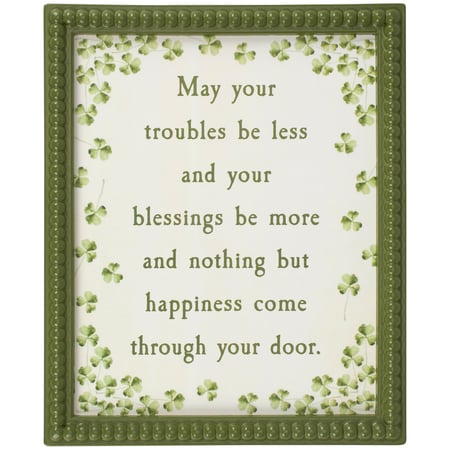 Troubles And Blessings Framed Wall Art - Wood, Paper