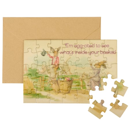 I'm Eggcited To See Puzzle Card - Paper