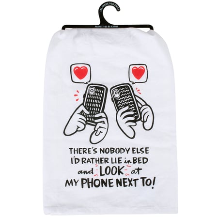 Look At My Phone Kitchen Towel - Cotton