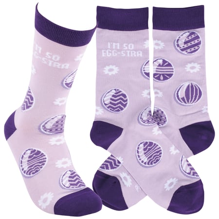 I'm So EggStra Socks - Cotton, Nylon, Spandex